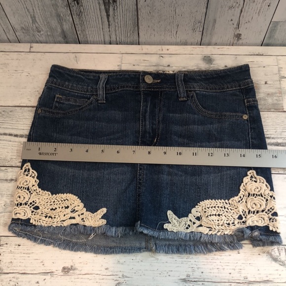 Altair’s State Denim Lace Mini Skirt 25 - Picture 9 of 10